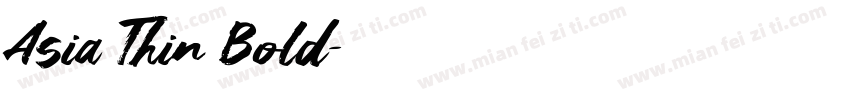 Asia Thin Bold字体转换